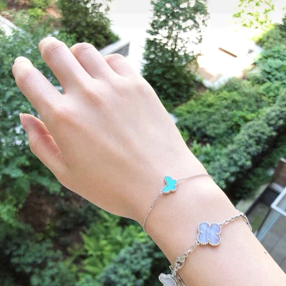 [Elowen jewels ]SCHMETTERLING TÜRKIS SCHMETTERLINGSARMBAND SILBER