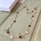 [Elowen jewels ]CLOVER 20 MOTIVE LASER KARNELIAN HALSKETTE