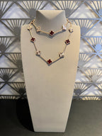 [Elowen jewels ]CLOVER 20 MOTIVE LASER KARNELIAN HALSKETTE