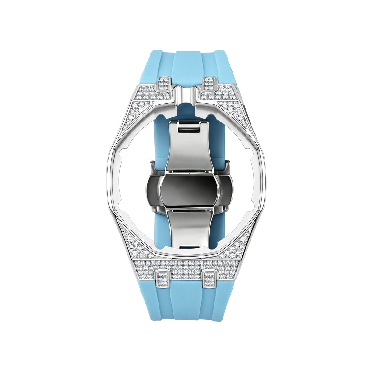 Royal Oak Pop Exclusive Steel Case With Diamond(Moissanite) & Silicone Strap