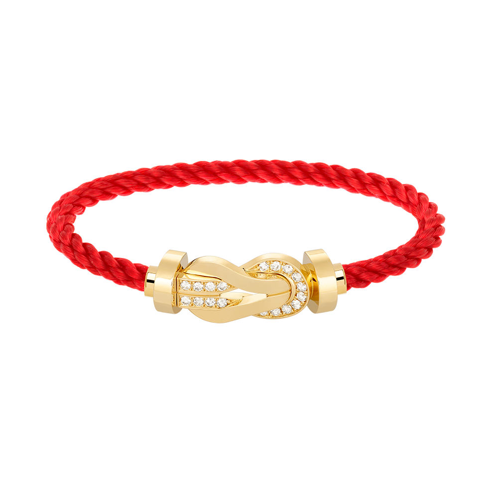 [Elowen jewels ]CHANCE LARGE 8 FIGURE BUCKLE HALF DIAMOND BRACELET GOLD
