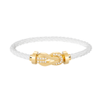 [Elowen jewels ]CHANCE LARGE 8 FIGURE BUCKLE HALF DIAMOND BRACELET GOLD