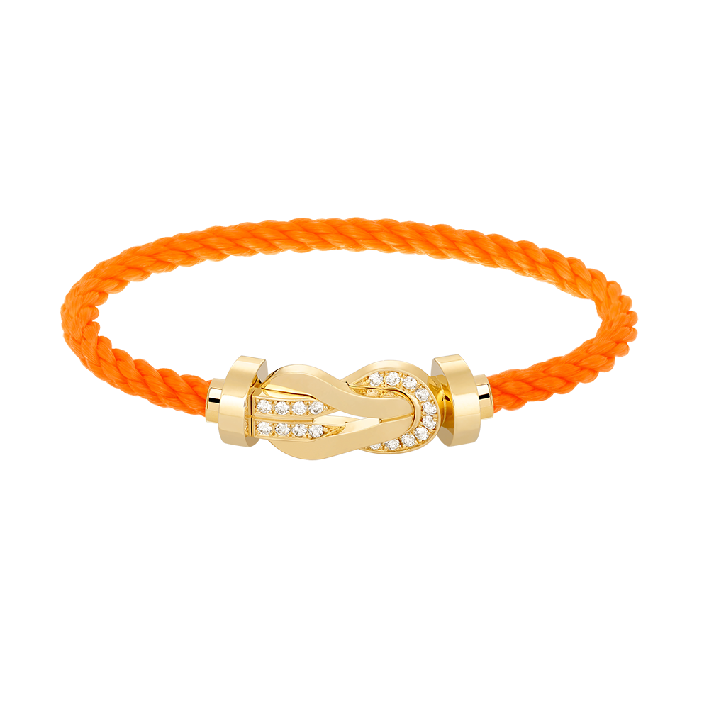 [Elowen jewels ]CHANCE LARGE 8 FIGURE BUCKLE HALF DIAMOND BRACELET GOLD