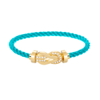 [Elowen jewels ]CHANCE LARGE 8 FIGURE BUCKLE HALF DIAMOND BRACELET GOLD