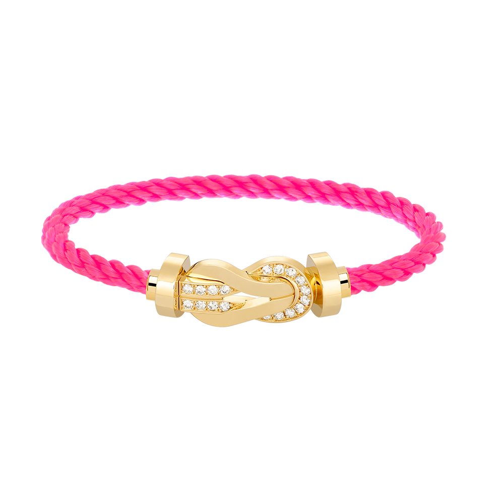 [Elowen jewels ]CHANCE LARGE 8 FIGURE BUCKLE HALF DIAMOND BRACELET GOLD