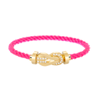 [Elowen jewels ]CHANCE LARGE 8 FIGURE BUCKLE HALF DIAMOND BRACELET GOLD