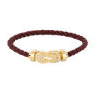 [Elowen jewels ]CHANCE LARGE 8 FIGURE BUCKLE HALF DIAMOND BRACELET GOLD