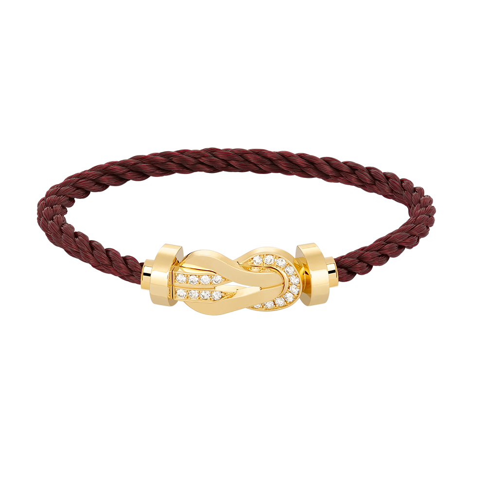 [Elowen jewels ]CHANCE LARGE 8 FIGURE BUCKLE HALF DIAMOND BRACELET GOLD