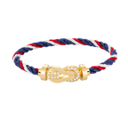 [Elowen jewels ]CHANCE LARGE 8 FIGURE BUCKLE HALF DIAMOND BRACELET GOLD