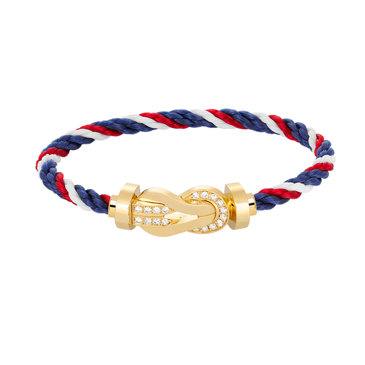 [Elowen Jewels]CHANCE LARGE 8 FIGURE BUCKLE HALF DIAMOND BRACELET GOLD