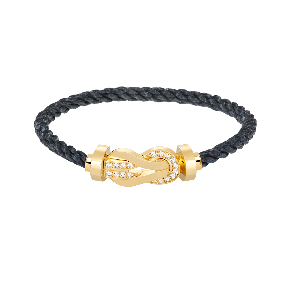 [Elowen jewels ]CHANCE LARGE 8 FIGURE BUCKLE HALF DIAMOND BRACELET GOLD