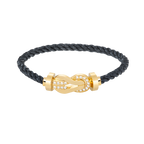 [Elowen jewels ]CHANCE LARGE 8 FIGURE BUCKLE HALF DIAMOND BRACELET GOLD