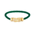[Elowen jewels ]CHANCE LARGE 8 FIGURE BUCKLE HALF DIAMOND BRACELET GOLD