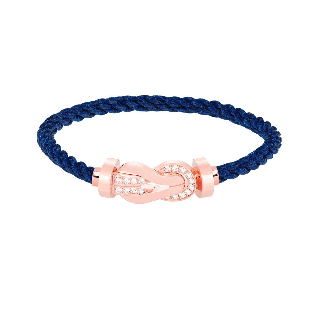 [Elowen jewels ]CHANCE LARGE 8 FIGURE BUCKLE HALF DIAMOND BRACELET ROSE GOLD