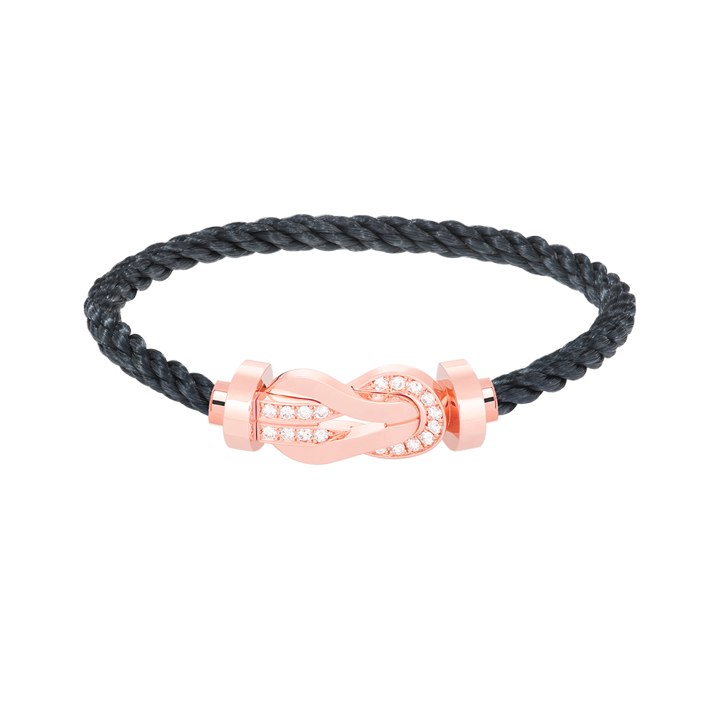 [Elowen jewels ]CHANCE LARGE 8 FIGURE BUCKLE HALF DIAMOND BRACELET ROSE GOLD