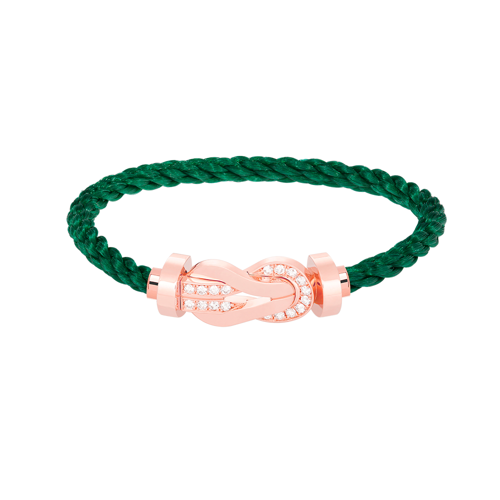 [Elowen jewels ]CHANCE LARGE 8 FIGURE BUCKLE HALF DIAMOND BRACELET ROSE GOLD