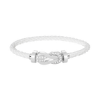 [Elowen jewels ]CHANCE LARGE 8 FIGURE BUCKLE HALF DIAMOND BRACELET SILVER