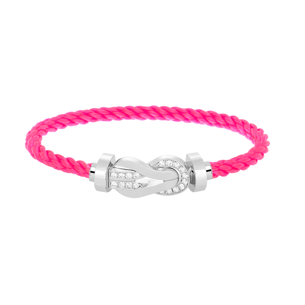 [Elowen jewels ]CHANCE LARGE 8 FIGURE BUCKLE HALF DIAMOND BRACELET SILVER
