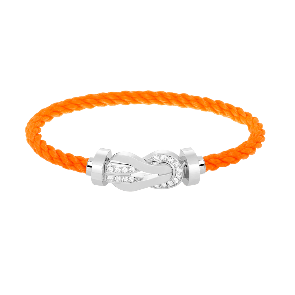 [Elowen jewels ]CHANCE LARGE 8 FIGURE BUCKLE HALF DIAMOND BRACELET SILVER