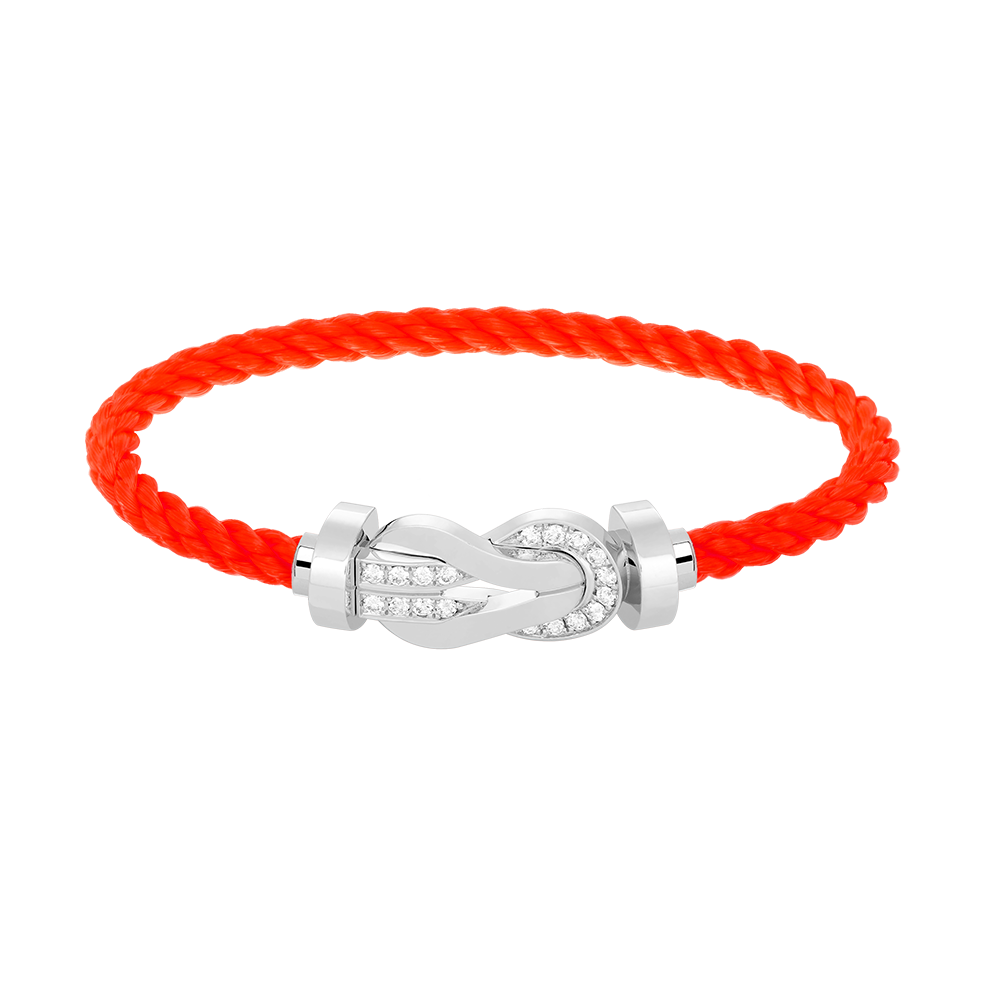 [Elowen jewels ]CHANCE LARGE 8 FIGURE BUCKLE HALF DIAMOND BRACELET SILVER