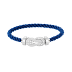 [Elowen jewels ]CHANCE LARGE 8 FIGURE BUCKLE HALF DIAMOND BRACELET SILVER