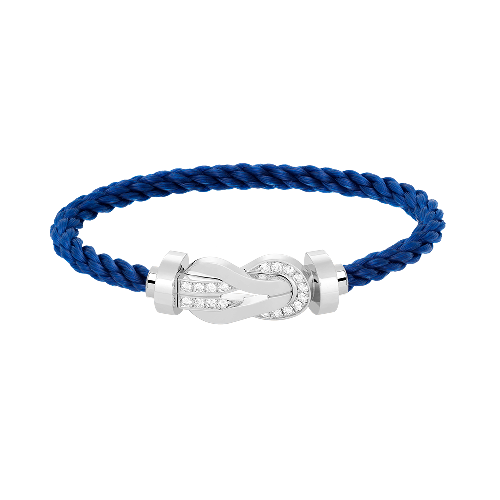 [Elowen jewels ]CHANCE LARGE 8 FIGURE BUCKLE HALF DIAMOND BRACELET SILVER