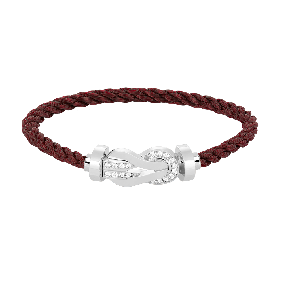 [Elowen jewels ]CHANCE LARGE 8 FIGURE BUCKLE HALF DIAMOND BRACELET SILVER