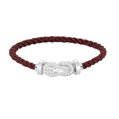 [Elowen Jewels]CHANCE LARGE 8 FIGURE BUCKLE HALF DIAMOND BRACELET SILVER