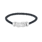 [Elowen jewels ]CHANCE LARGE 8 FIGURE BUCKLE HALF DIAMOND BRACELET SILVER