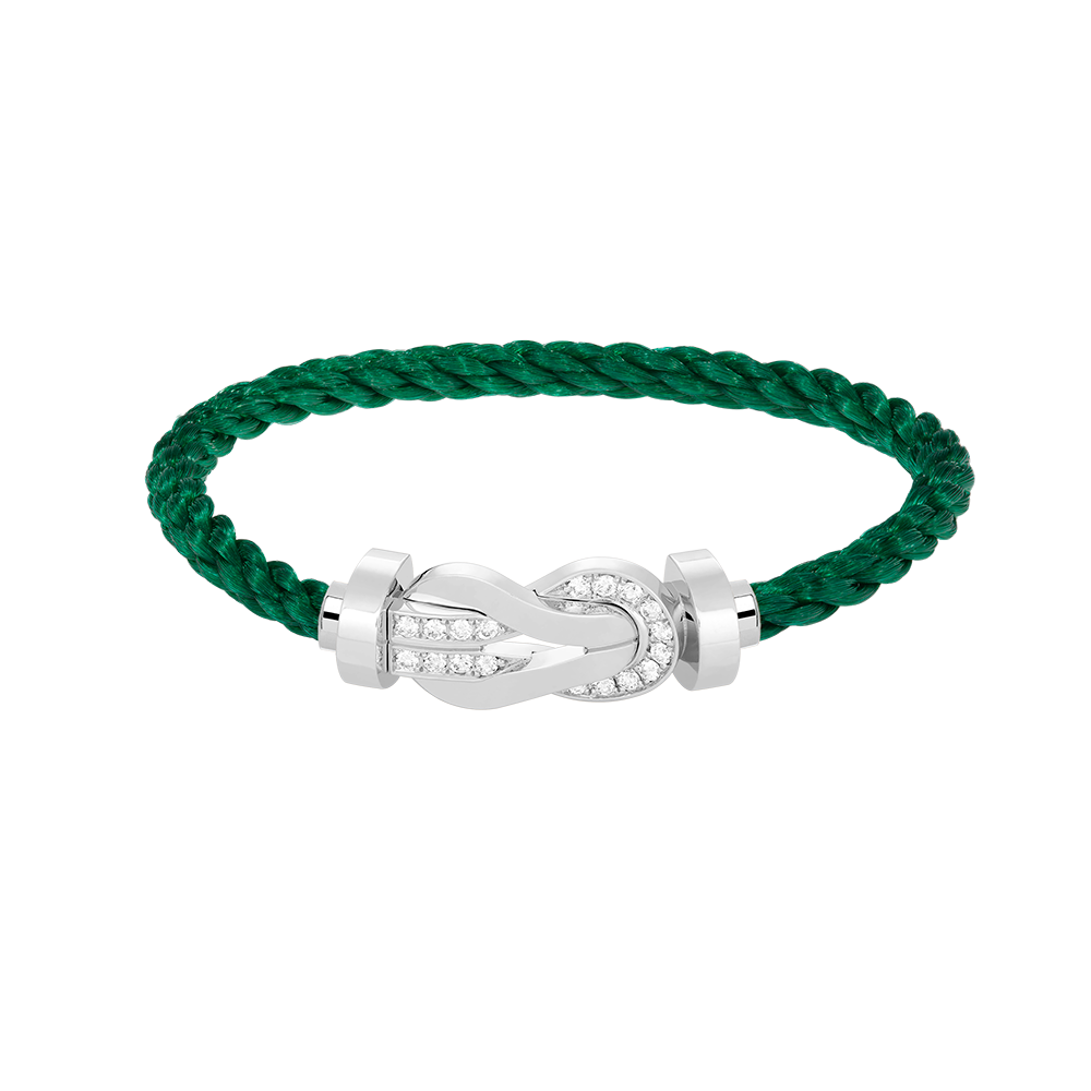 [Elowen Jewels]CHANCE LARGE 8 FIGURE BUCKLE HALF DIAMOND BRACELET SILVER