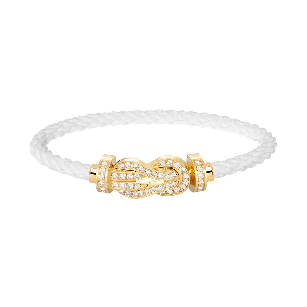 [Elowen jewels ]CHANCE LARGE 8 FIGURE BUCKLE FULLDIAMOND BRACELET GOLD