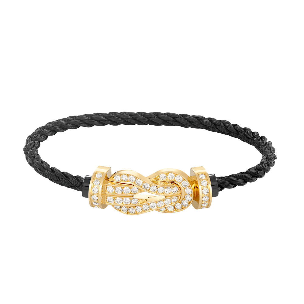 [Elowen jewels ]CHANCE LARGE 8 FIGURE BUCKLE FULLDIAMOND BRACELET GOLD