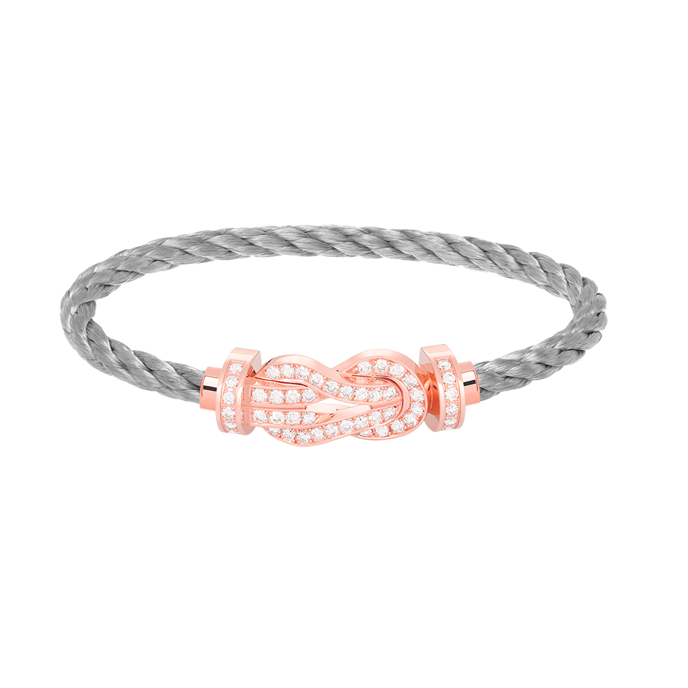 [Elowen jewels ]CHANCE LARGE 8 FIGURE BUCKLE FULL DIAMOND BRACELET ROSE GOLD