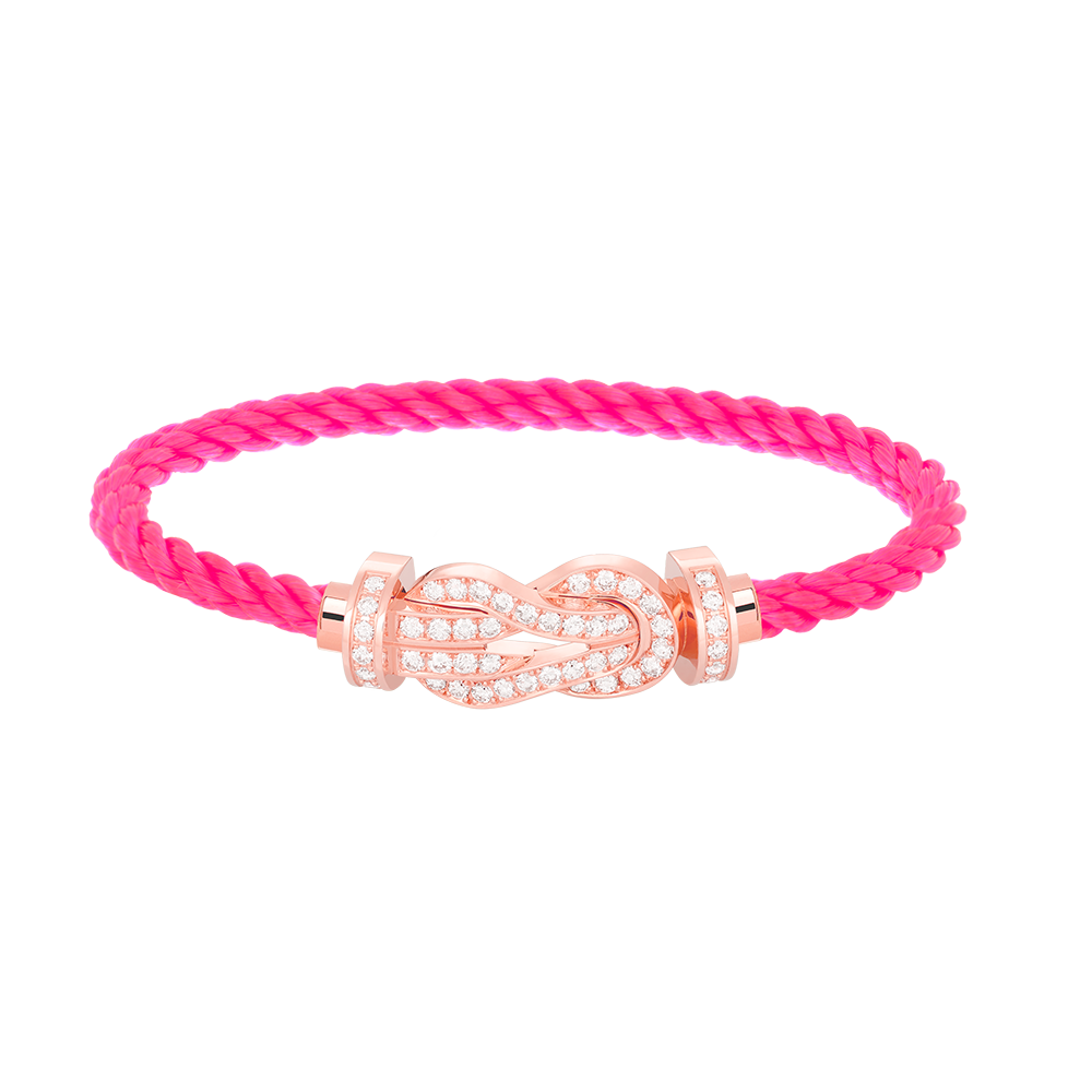 [Elowen jewels ]CHANCE LARGE 8 FIGURE BUCKLE FULL DIAMOND BRACELET ROSE GOLD