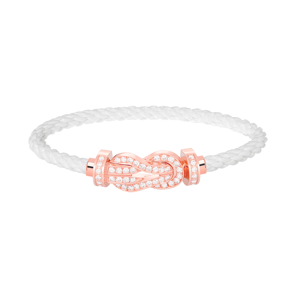 [Elowen jewels ]CHANCE LARGE 8 FIGURE BUCKLE FULL DIAMOND BRACELET ROSE GOLD