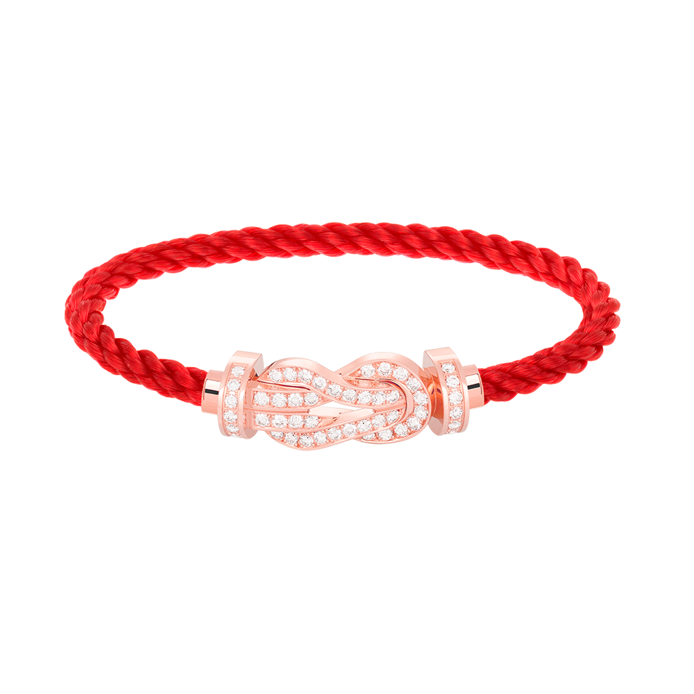 [Elowen jewels ]CHANCE LARGE 8 FIGURE BUCKLE FULL DIAMOND BRACELET ROSE GOLD