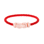 [Elowen jewels ]CHANCE LARGE 8 FIGURE BUCKLE FULL DIAMOND BRACELET ROSE GOLD