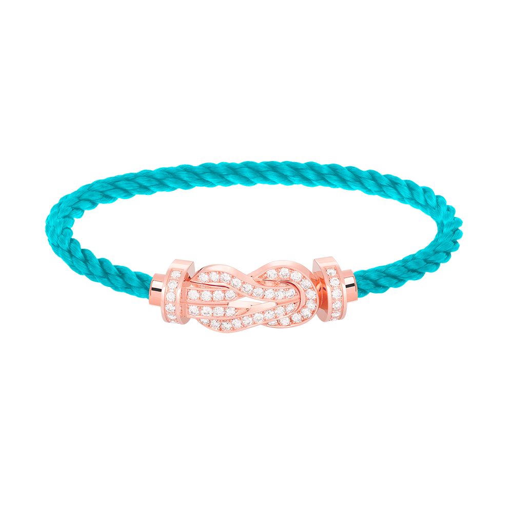 [Elowen jewels ]CHANCE LARGE 8 FIGURE BUCKLE FULL DIAMOND BRACELET ROSE GOLD