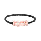 [Elowen jewels ]CHANCE LARGE 8 FIGURE BUCKLE FULL DIAMOND BRACELET ROSE GOLD