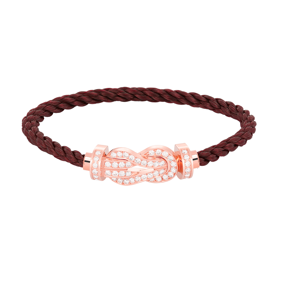 [Elowen jewels ]CHANCE LARGE 8 FIGURE BUCKLE FULL DIAMOND BRACELET ROSE GOLD