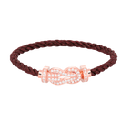 [Elowen jewels ]CHANCE LARGE 8 FIGURE BUCKLE FULL DIAMOND BRACELET ROSE GOLD