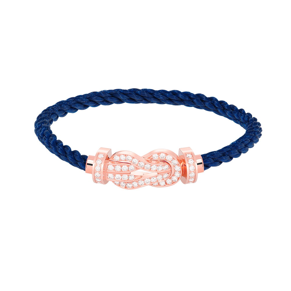 [Elowen jewels ]CHANCE LARGE 8 FIGURE BUCKLE FULL DIAMOND BRACELET ROSE GOLD
