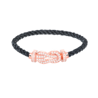 [Elowen jewels ]CHANCE LARGE 8 FIGURE BUCKLE FULL DIAMOND BRACELET ROSE GOLD