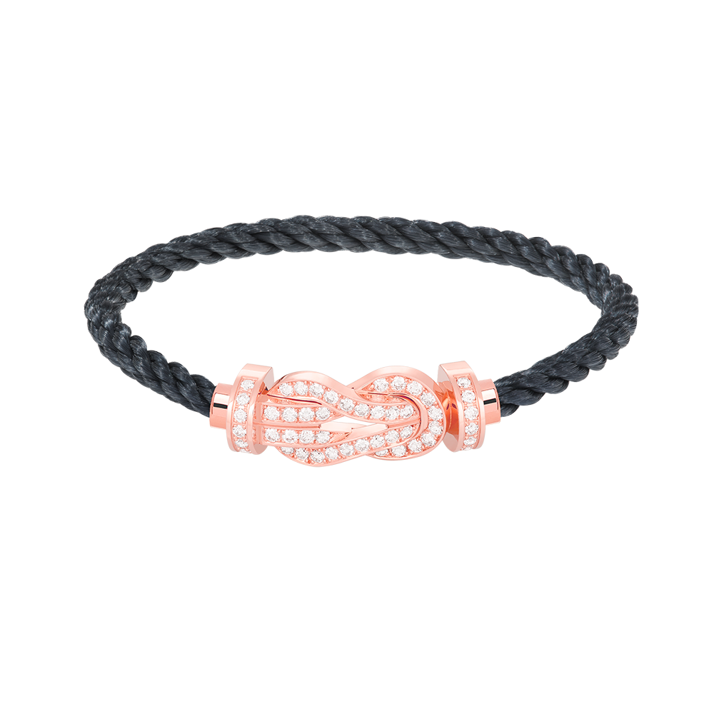 [Elowen jewels ]CHANCE LARGE 8 FIGURE BUCKLE FULL DIAMOND BRACELET ROSE GOLD