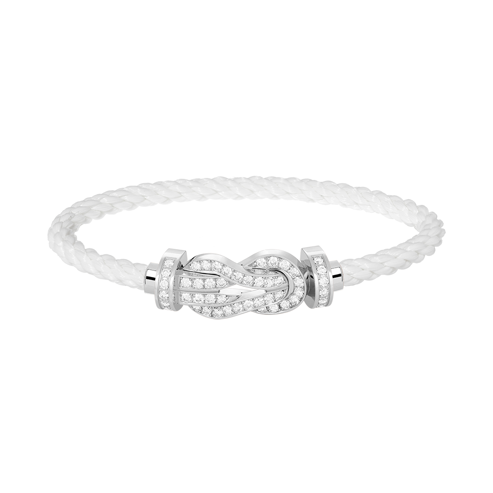 [Elowen jewels ]CHANCE LARGE 8 FIGURE BUCKLE FULL DIAMOND BRACELET SILVER