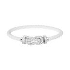 [Elowen jewels ]CHANCE LARGE 8 FIGURE BUCKLE FULL DIAMOND BRACELET SILVER