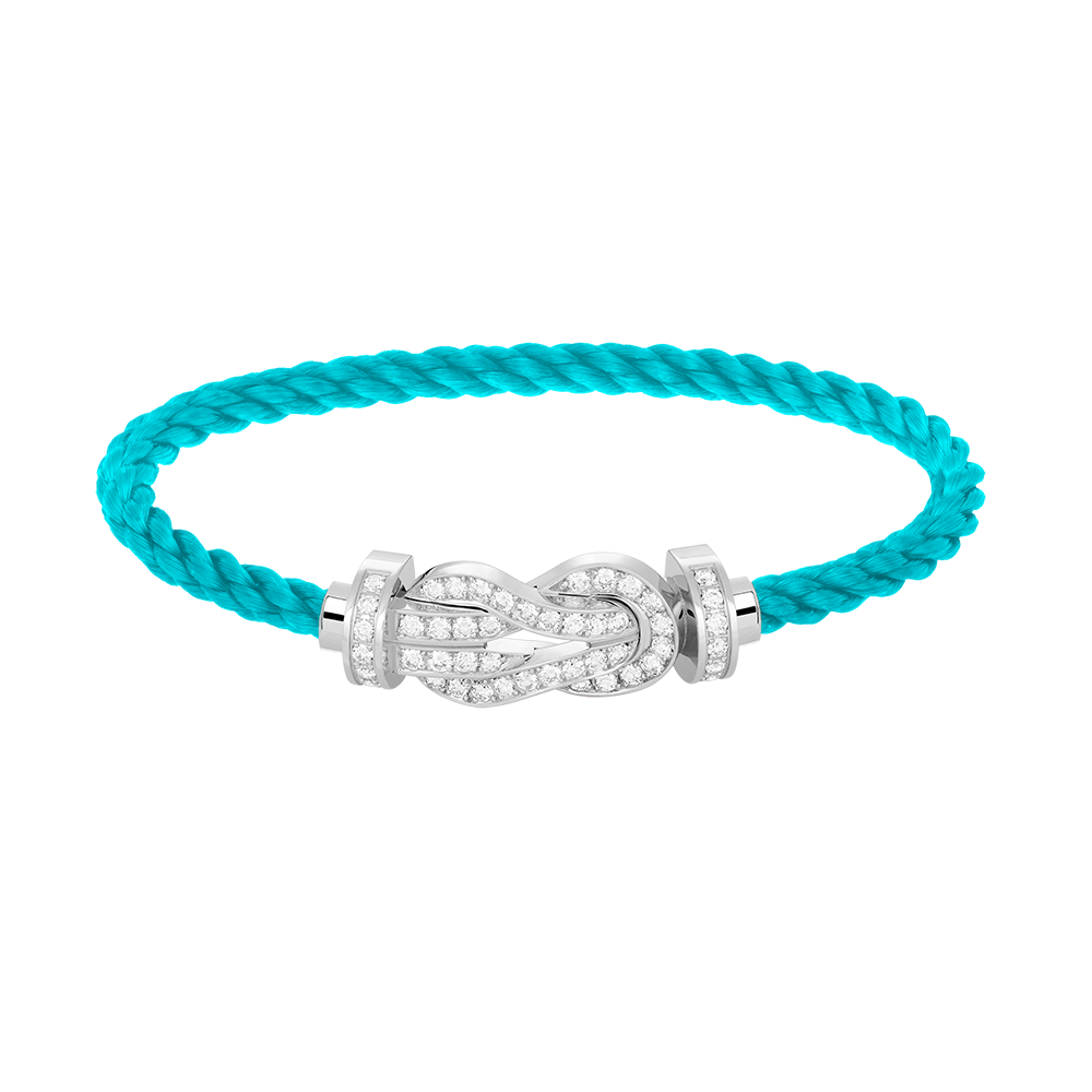 [Elowen Jewels]CHANCE LARGE 8 FIGURE BUCKLE FULL DIAMOND BRACELET SILVER