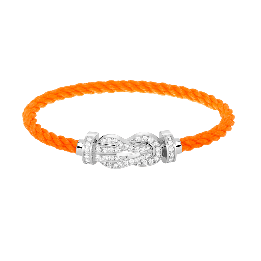 [Elowen jewels ]CHANCE LARGE 8 FIGURE BUCKLE FULL DIAMOND BRACELET SILVER