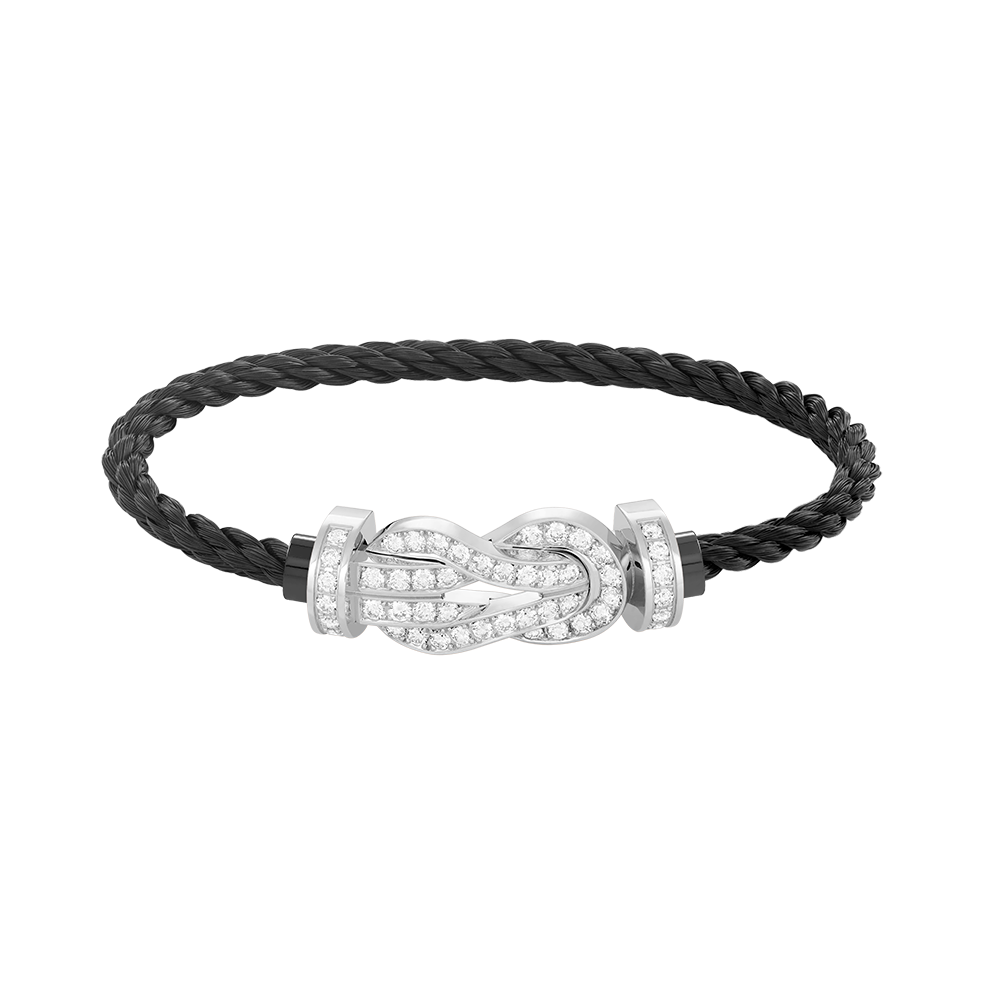[Elowen jewels ]CHANCE LARGE 8 FIGURE BUCKLE FULL DIAMOND BRACELET SILVER