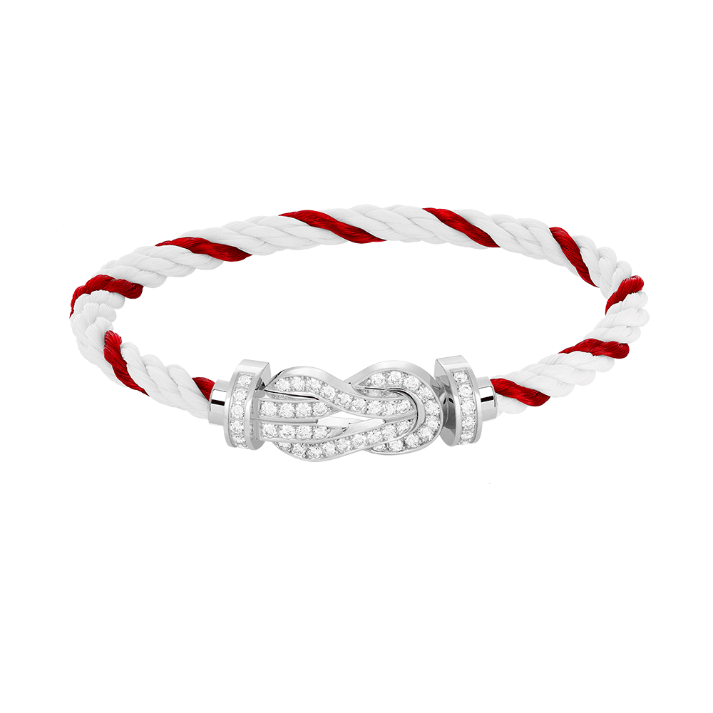 [Elowen jewels ]CHANCE LARGE 8 FIGURE BUCKLE FULL DIAMOND BRACELET SILVER